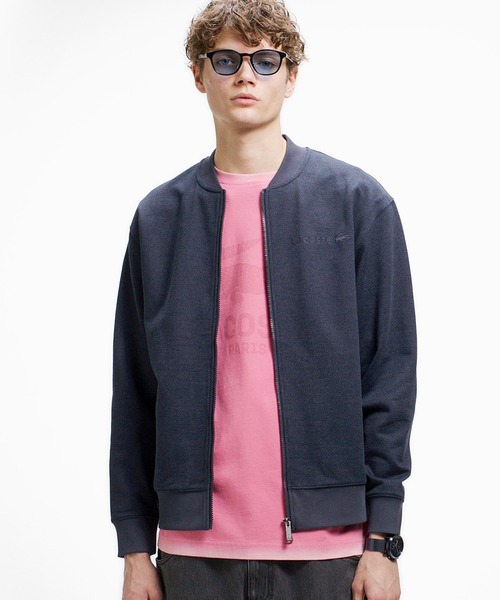 LACOSTE（ラコステ）の「ヘザースウェット メランジニットブルゾン / ドライバーズニット（カーディガン/ボレロ・メンズ・ブラック/グレー・5/3/2/4）」の4枚目の写真