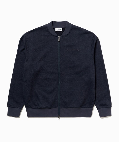 LACOSTE（ラコステ）の「ヘザースウェット メランジニットブルゾン / ドライバーズニット（カーディガン/ボレロ・メンズ・ブラック/グレー・5/3/2/4）」の8枚目の写真