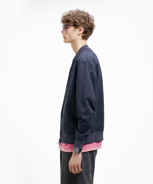 LACOSTE（ラコステ）の「ヘザースウェット メランジニットブルゾン / ドライバーズニット（カーディガン/ボレロ・メンズ・ブラック/グレー・5/3/2/4）」の9枚目の写真