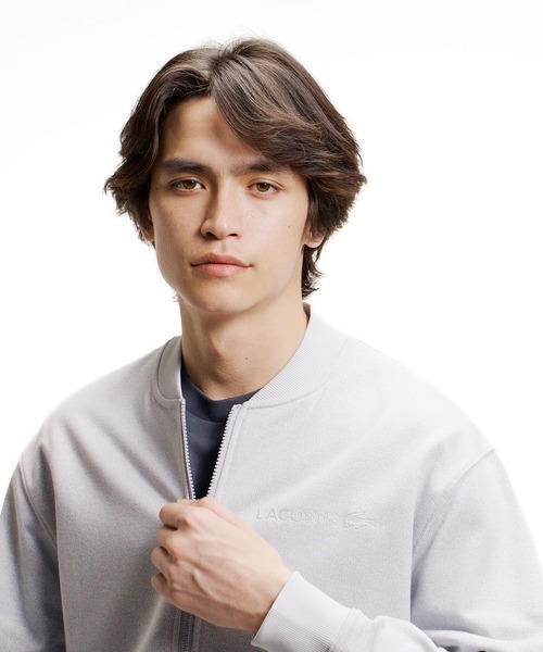 LACOSTE（ラコステ）の「ヘザースウェット メランジニットブルゾン / ドライバーズニット（カーディガン/ボレロ・メンズ・ブラック/グレー・5/3/2/4）」の19枚目の写真