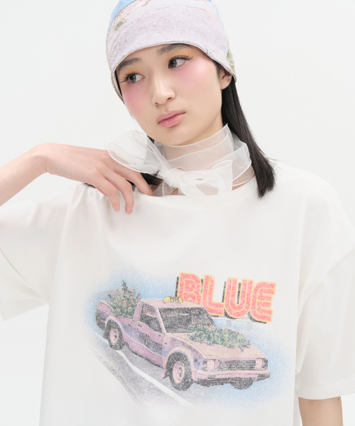 TYPESERVICE（タイプサービス）の「Blue Ride Top [White]（Tシャツ/カットソー・レディース・その他・FREE）」の5枚目の写真