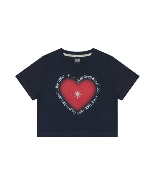 LUVISTRUE(ラヴイズトゥルー)の「TWINKLE HOTFIX CROP TEE(NAVY)(Tシャツ/カットソー・レディース・その他・FREE)」の2枚目の写真