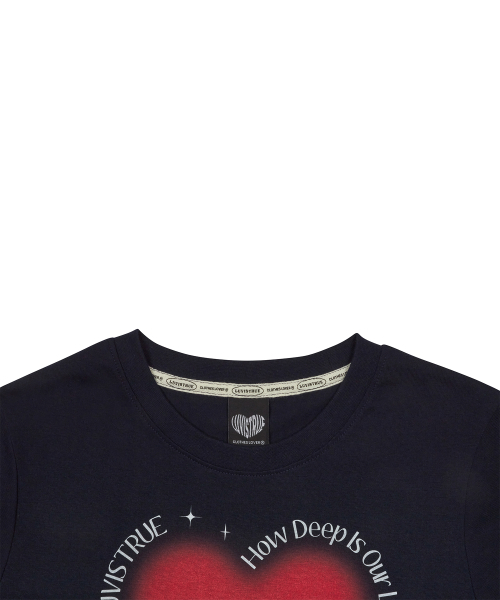 LUVISTRUE(ラヴイズトゥルー)の「TWINKLE HOTFIX CROP TEE(NAVY)(Tシャツ/カットソー・レディース・その他・FREE)」の4枚目の写真