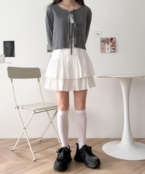 WEGO（ウィゴー）の「WEGO/リボンデザイン厚底スニーカー（スニーカー・レディース・ブラック/ホワイト・MEDIUM/SMALL/LARGE）」の5枚目の写真