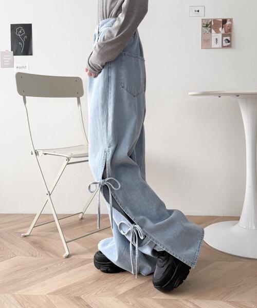 WEGO（ウィゴー）の「WEGO/リボンデザイン厚底スニーカー（スニーカー・レディース・ブラック/ホワイト・MEDIUM/SMALL/LARGE）」の20枚目の写真