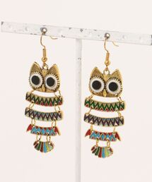 【OKUOKU 0909】フクロウモチーフ フックピアス oku-pierce-15-5【RBTS】
