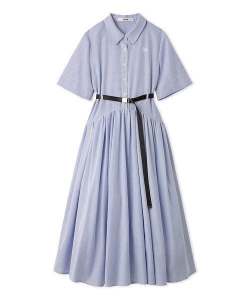 FURFUR（ファーファー）の「【限定サイズ】ベルト付きコードレーンシャツワンピース（ワンピース・レディース・ベージュ/ブルー/ホワイト・F）」の3枚目の写真