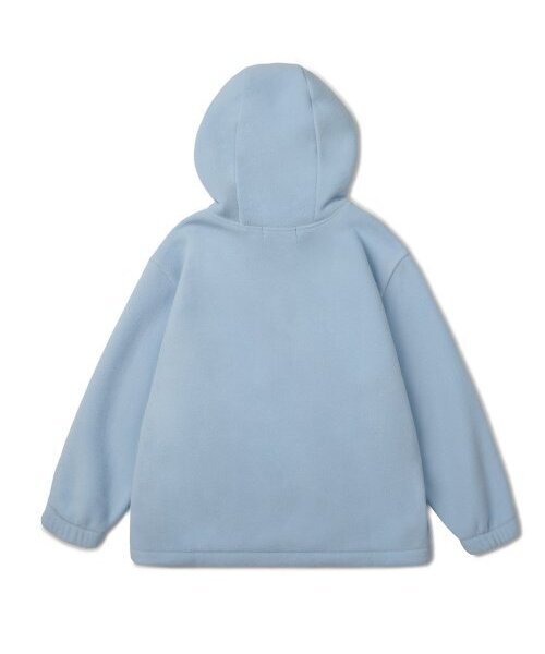MUSINSA STANDARD KIDS（ムシンサスタンダードキッズ）の「オーバーサイズポラフリースフードパーカージップアップ[ブルーグレー]（ブルゾン・レディース・その他・110/120/130/140/150）」の3枚目の写真