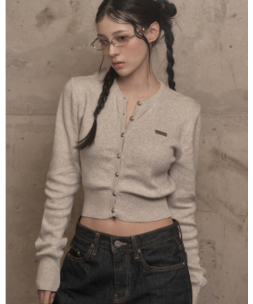 KHAKIPOINT(カーキポイント)の「Signature Knit Cardigan (melange)(カーディガン/ボレロ・レディース・その他・FREE)」の1枚目の写真