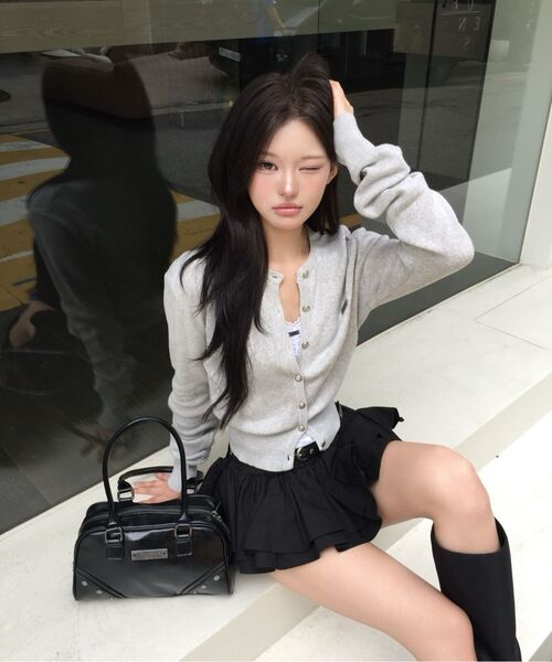 KHAKIPOINT(カーキポイント)の「Signature Knit Cardigan (melange)(カーディガン/ボレロ・レディース・その他・FREE)」の3枚目の写真