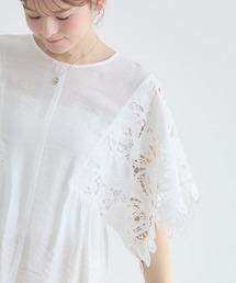 【KATHARINE ROSS】マーガレット刺繍袖ブラウス