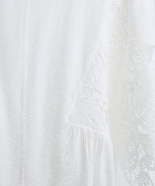 KATHARINE ROSS（キャサリンロス）の「【KATHARINE ROSS】マーガレット刺繍袖ブラウス（シャツ/ブラウス・レディース・ホワイト/ベージュ・FREE）」の9枚目の写真