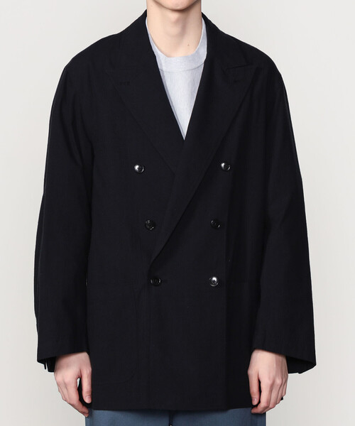 Bshop(ビショップ)の「CHEMISE D'ADAM | 〈別注〉ダブルブレスト シャツジャケット MEN(テーラードジャケット・メンズ・ブラック・40/42)」の9枚目の写真