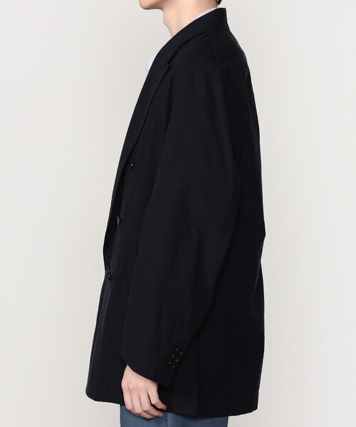 Bshop(ビショップ)の「CHEMISE D'ADAM | 〈別注〉ダブルブレスト シャツジャケット MEN(テーラードジャケット・メンズ・ブラック・40/42)」の10枚目の写真