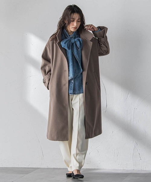 MAYSON GREY（メイソングレイ）の「ボウタイ付きデニムシャツ≪洗濯機で洗える≫（シャツ/ブラウス・レディース・ピンク/ブルー・M）」の10枚目の写真