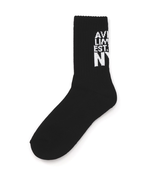 AVIREX（アヴィレックス）の「《直営店限定》JACQUARD AVIREX NYC SOCKS（ソックス/靴下・レディース・ブラック・F）」の2枚目の写真