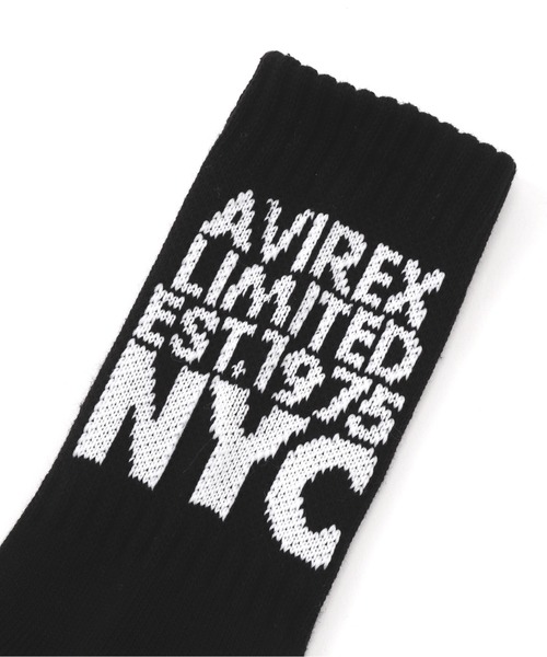 AVIREX（アヴィレックス）の「《直営店限定》JACQUARD AVIREX NYC SOCKS（ソックス/靴下・レディース・ブラック・F）」の6枚目の写真