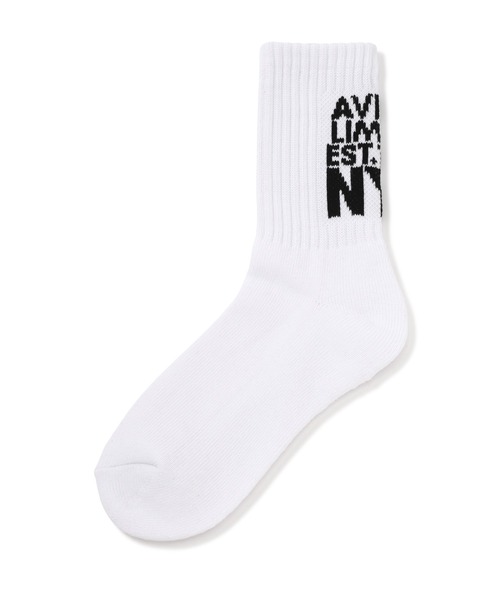AVIREX（アヴィレックス）の「《直営店限定》JACQUARD AVIREX NYC SOCKS（ソックス/靴下・レディース・ブラック・F）」の7枚目の写真