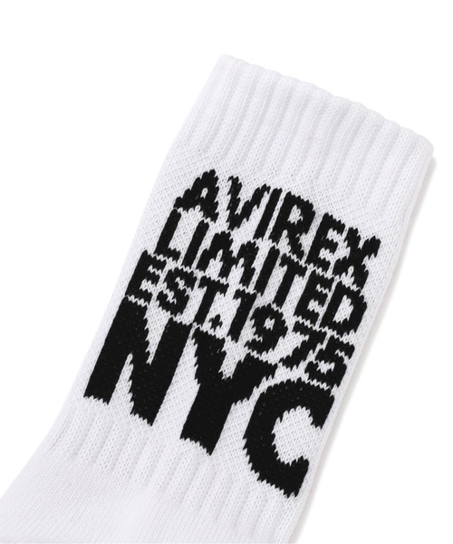 AVIREX（アヴィレックス）の「《直営店限定》JACQUARD AVIREX NYC SOCKS（ソックス/靴下・レディース・ブラック・F）」の11枚目の写真