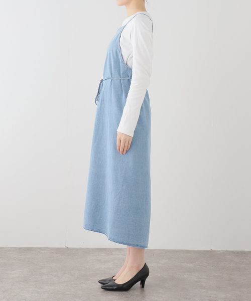 IENA（イエナ）の「BASERANGE/ベースレンジ YUMI APRON DRESS ワンピース（ワンピース・レディース・ブルー・FREE）」の12枚目の写真