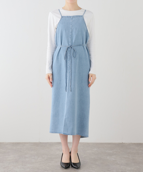 IENA（イエナ）の「BASERANGE/ベースレンジ YUMI APRON DRESS ワンピース（ワンピース・レディース・ブルー・FREE）」の19枚目の写真