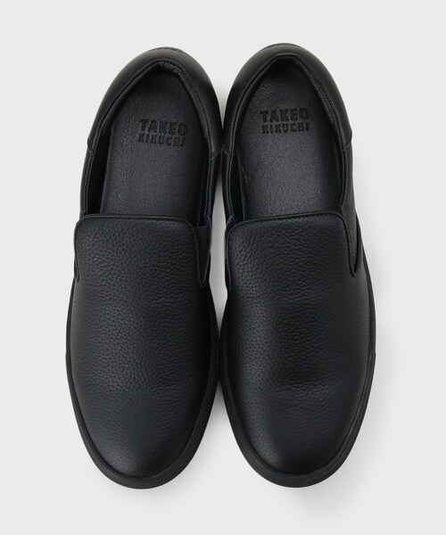 TAKEO KIKUCHI(タケオキクチ)の「レザースリッポン(スニーカー・メンズ・ブラック/ホワイト・70/60)」の6枚目の写真