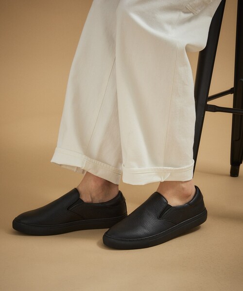 TAKEO KIKUCHI(タケオキクチ)の「レザースリッポン(スニーカー・メンズ・ブラック/ホワイト・70/60)」の10枚目の写真