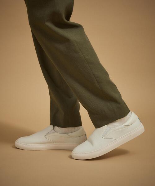 TAKEO KIKUCHI(タケオキクチ)の「レザースリッポン(スニーカー・メンズ・ブラック/ホワイト・70/60)」の14枚目の写真