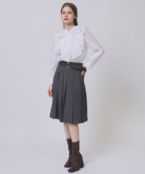 SWINGLE（スウィングル）の「【2/20(Fri)発売】シアーBIGリボンタイブラウス（シャツ/ブラウス・レディース・ピンク/ミント/オフホワイト/クリーム・FREE）」の13枚目の写真