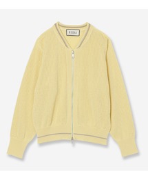 【洗える】ストローヤーンニットブルゾン