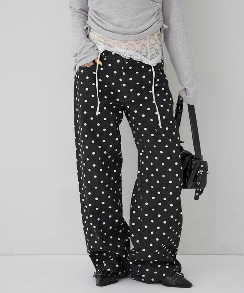 WHO'S WHO gallery（フーズフーギャラリー）の「アソートドットローライズパンツ（その他パンツ・レディース・ブラック/ネイビー・MEDIUM/SMALL）」の12枚目の写真
