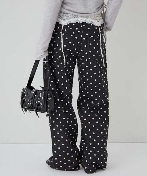 WHO'S WHO gallery（フーズフーギャラリー）の「アソートドットローライズパンツ（その他パンツ・レディース・ブラック/ネイビー・MEDIUM/SMALL）」の14枚目の写真