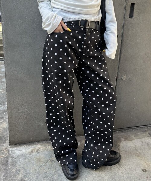 WHO'S WHO gallery（フーズフーギャラリー）の「アソートドットローライズパンツ（その他パンツ・レディース・ブラック/ネイビー・MEDIUM/SMALL）」の17枚目の写真