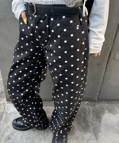 WHO'S WHO gallery（フーズフーギャラリー）の「アソートドットローライズパンツ（その他パンツ・レディース・ブラック/ネイビー・MEDIUM/SMALL）」の19枚目の写真