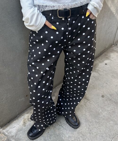 WHO'S WHO gallery（フーズフーギャラリー）の「アソートドットローライズパンツ（その他パンツ・レディース・ブラック/ネイビー・MEDIUM/SMALL）」の20枚目の写真