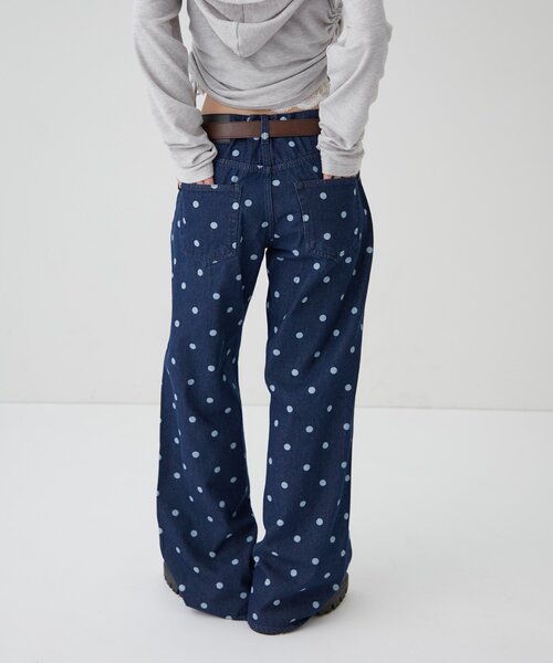WHO'S WHO gallery（フーズフーギャラリー）の「アソートドットローライズパンツ（その他パンツ・レディース・ブラック/ネイビー・MEDIUM/SMALL）」の3枚目の写真