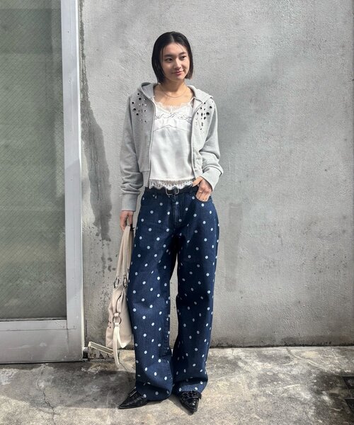 WHO'S WHO gallery（フーズフーギャラリー）の「アソートドットローライズパンツ（その他パンツ・レディース・ブラック/ネイビー・MEDIUM/SMALL）」の10枚目の写真