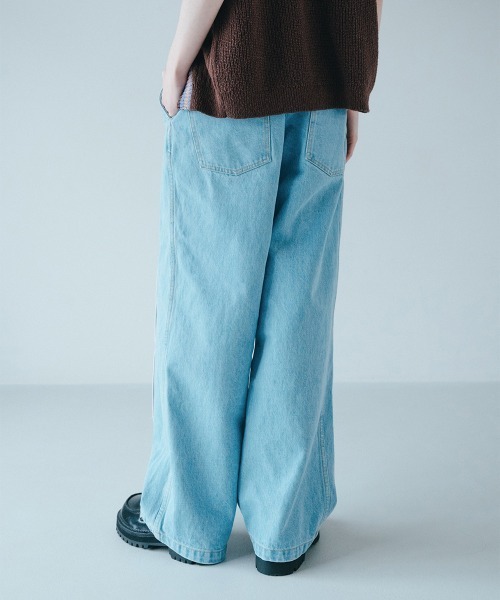 セール】center seam denim trousers（デニムパンツ）｜soduk