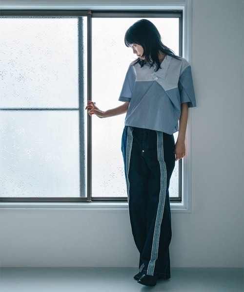 セール】center seam denim trousers（デニムパンツ）｜soduk