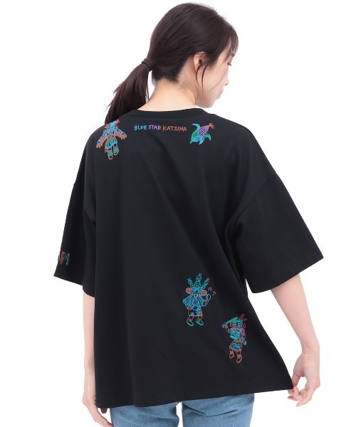 チチカカ(チチカカ)の「カッチーナ刺繍Tシャツ(Tシャツ/カットソー・レディース・マスタード/ブラック/ホワイト・FREE)」の8枚目の写真