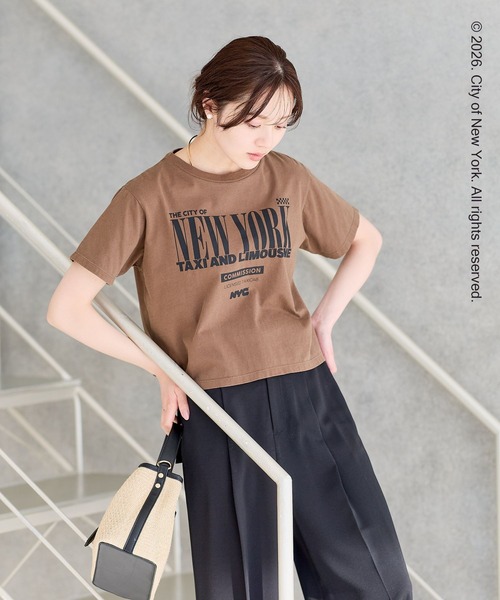Andemiu(アンデミュウ)の「【NYC】TAXI AND LIMOUSINE T 651906(Tシャツ/カットソー・レディース・ホワイト/ダークブラウン・FREE)」の5枚目の写真