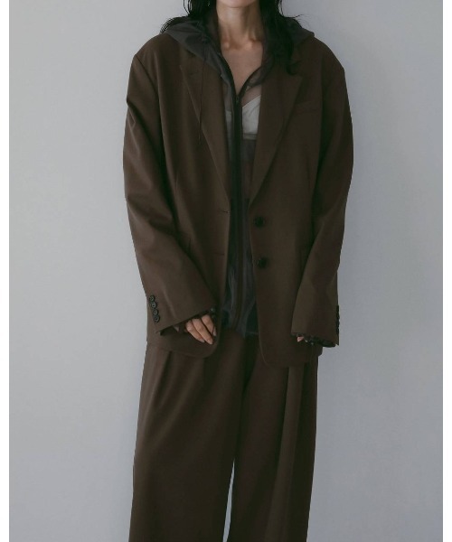 anuke（アンヌーク）の「Doubletuck Wide Pants 62610703（その他パンツ・レディース・ブラウン/オフホワイト・38/36）」の5枚目の写真