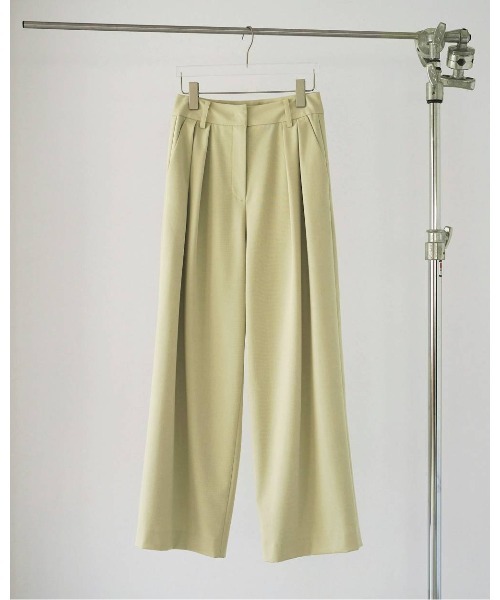 anuke（アンヌーク）の「Doubletuck Wide Pants 62610703（その他パンツ・レディース・ブラウン/オフホワイト・38/36）」の3枚目の写真