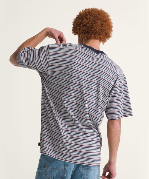 VANS（バンズ）の「CAMERON ストライプ ニットTシャツ / Cameron Stripe SS Knit Parisia VN000P8MGWB1（Tシャツ/カットソー・メンズ・ストライプ・X-LARGE/SMALL/MEDIUM/LARGE）」の2枚目の写真