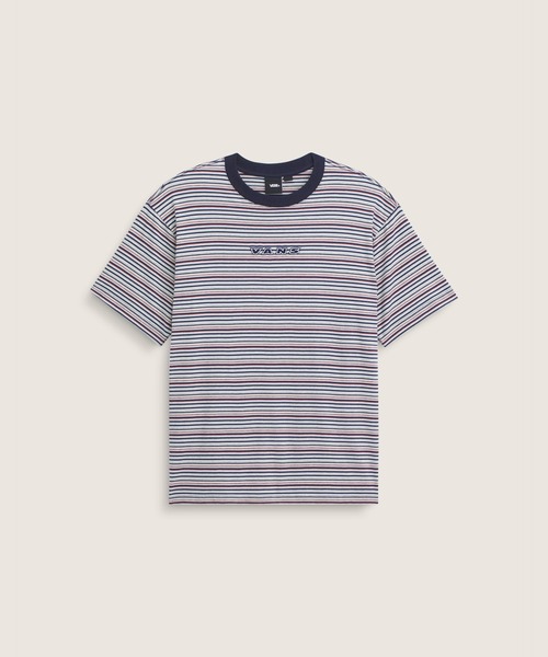 VANS（バンズ）の「CAMERON ストライプ ニットTシャツ / Cameron Stripe SS Knit Parisia VN000P8MGWB1（Tシャツ/カットソー・メンズ・ストライプ・X-LARGE/SMALL/MEDIUM/LARGE）」の4枚目の写真
