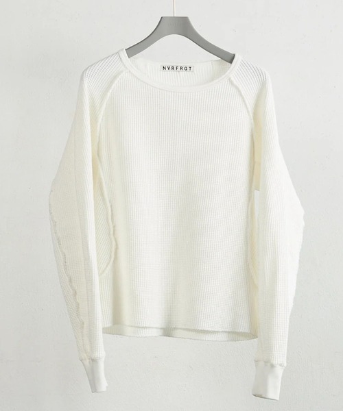 NVRFRGT（ネヴァーフォーゲット）の「【NVRFRGT】WAFFLE THERMAL LONG SLEEVE T-SHIRT（Tシャツ/カットソー・メンズ・グレー/ブラック/ホワイト・3/2/1）」の4枚目の写真