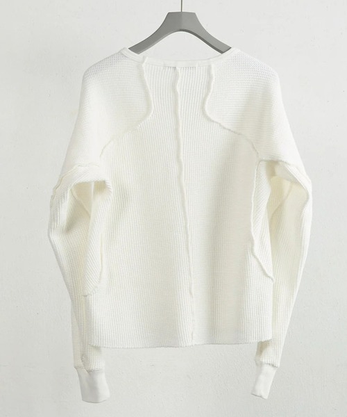 NVRFRGT（ネヴァーフォーゲット）の「【NVRFRGT】WAFFLE THERMAL LONG SLEEVE T-SHIRT（Tシャツ/カットソー・メンズ・グレー/ブラック/ホワイト・3/2/1）」の5枚目の写真