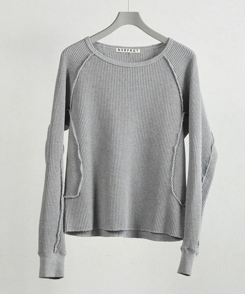 NVRFRGT（ネヴァーフォーゲット）の「【NVRFRGT】WAFFLE THERMAL LONG SLEEVE T-SHIRT（Tシャツ/カットソー・メンズ・グレー/ブラック/ホワイト・3/2/1）」の6枚目の写真
