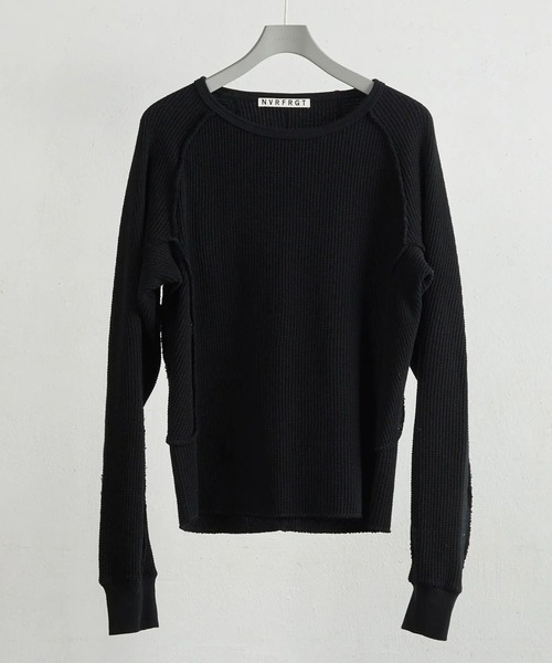NVRFRGT（ネヴァーフォーゲット）の「【NVRFRGT】WAFFLE THERMAL LONG SLEEVE T-SHIRT（Tシャツ/カットソー・メンズ・グレー/ブラック/ホワイト・3/2/1）」の8枚目の写真