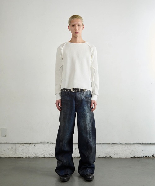 NVRFRGT（ネヴァーフォーゲット）の「【NVRFRGT】WAFFLE THERMAL LONG SLEEVE T-SHIRT（Tシャツ/カットソー・メンズ・グレー/ブラック/ホワイト・3/2/1）」の10枚目の写真